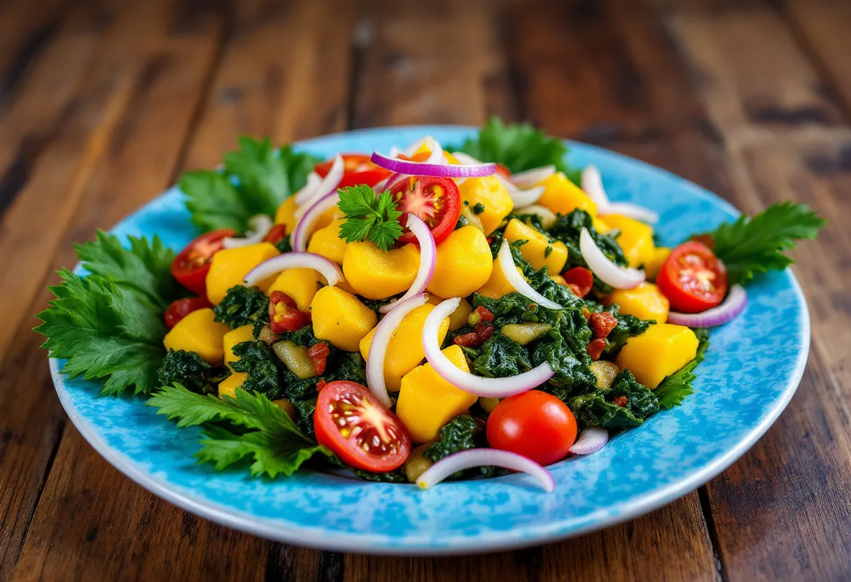 Ackee and Callaloo Fusion recipe image