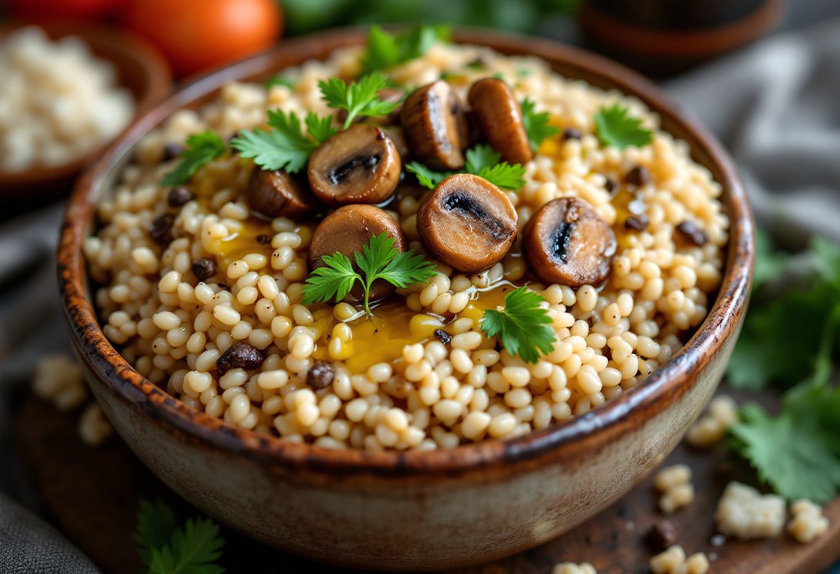 Ajdova Kaša z Gobami recipe image