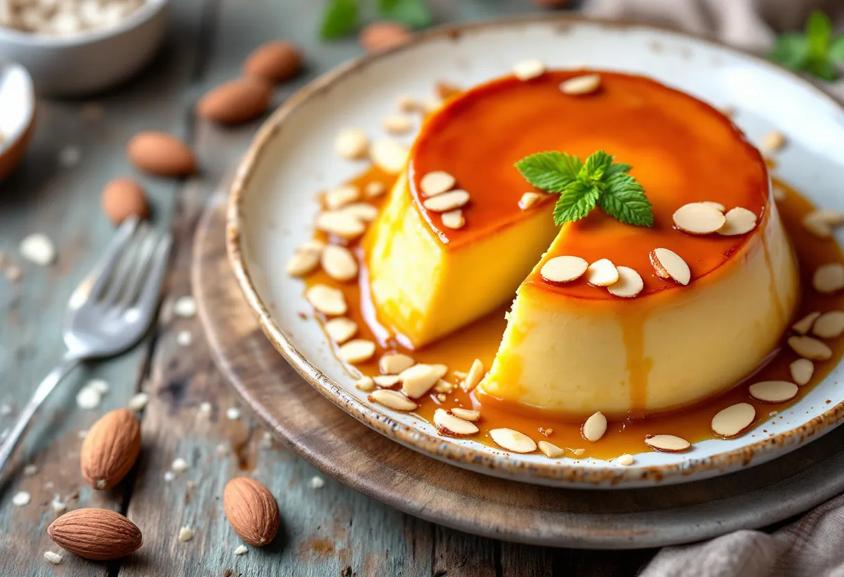 Almond Custard Flan