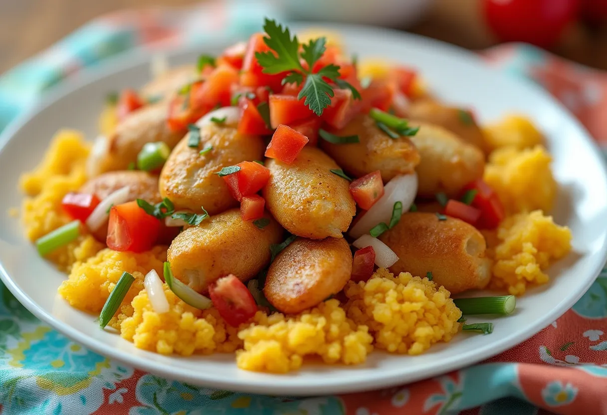 Anguillian Saltfish Bake recipe image