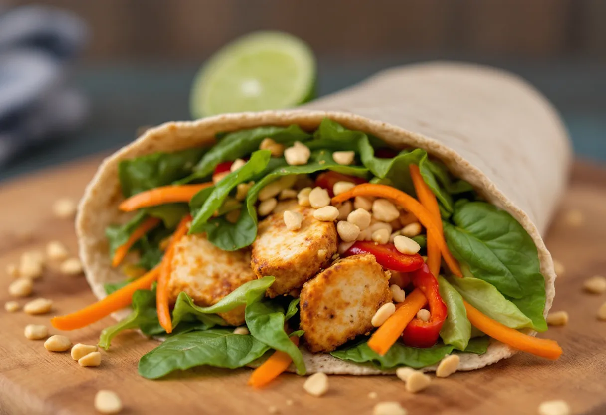 Bangkok Basil Tempeh Wrap recipe image