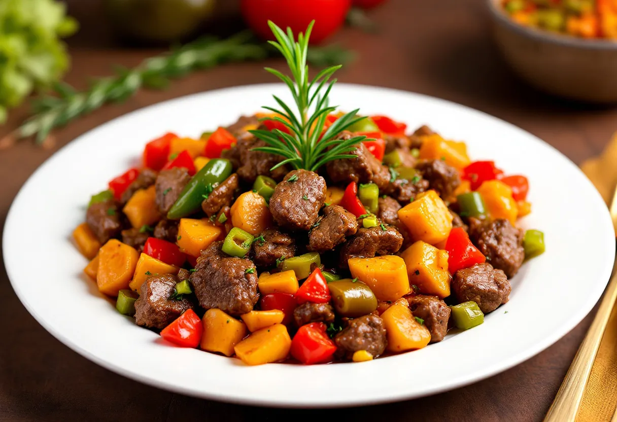 Berbere-Spiced Siga Tibs recipe image