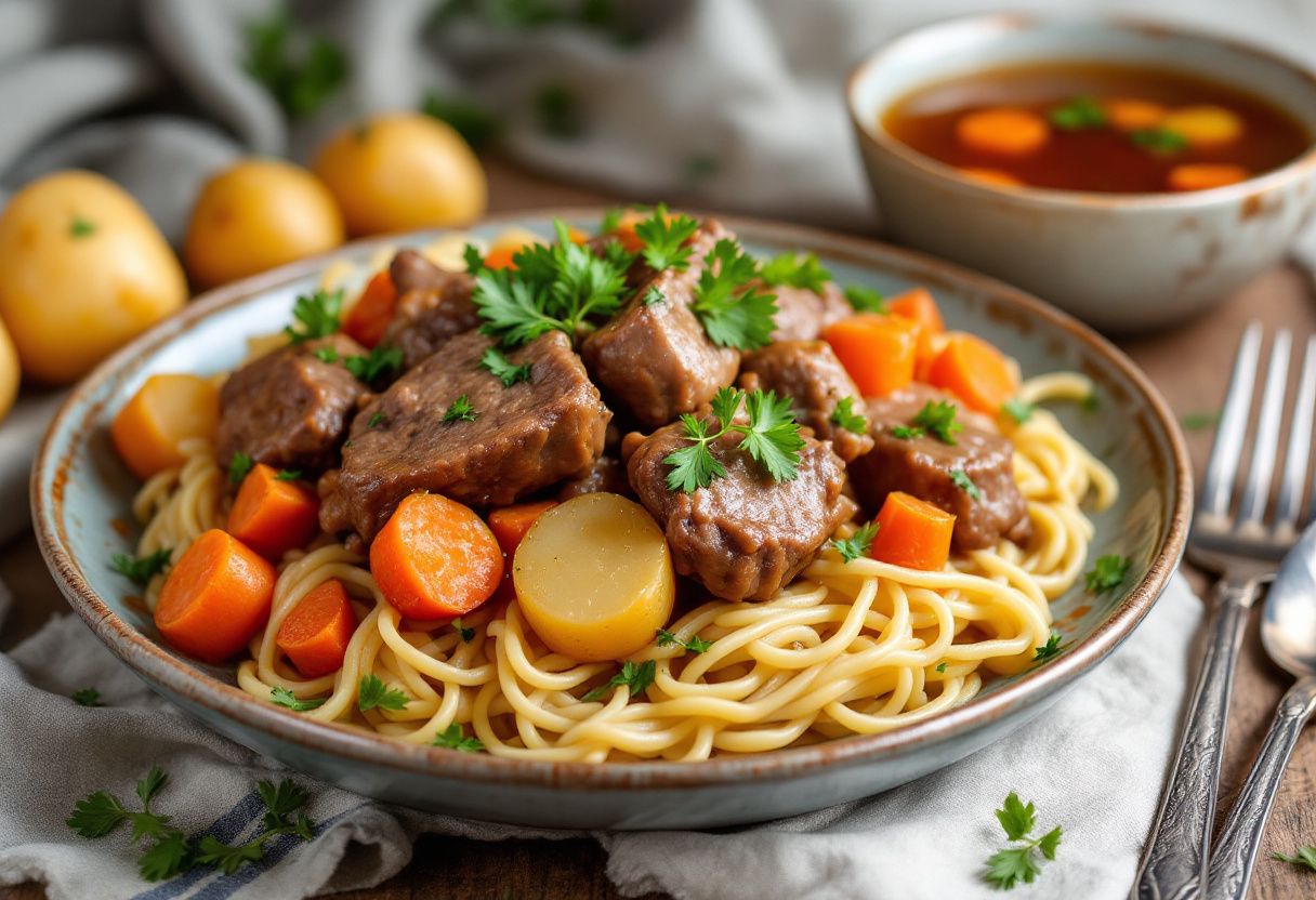 Beshbarmak recipe image