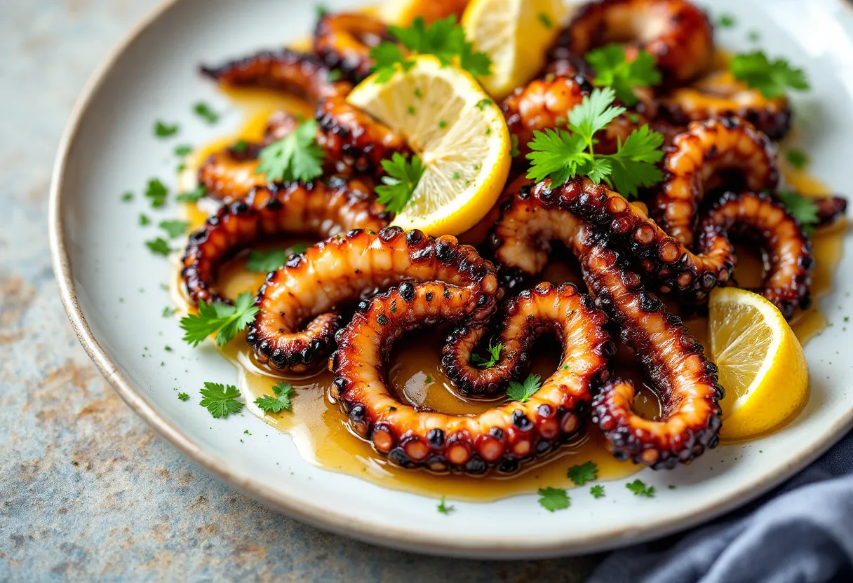 Blackened Honeyed Octopus recipe image