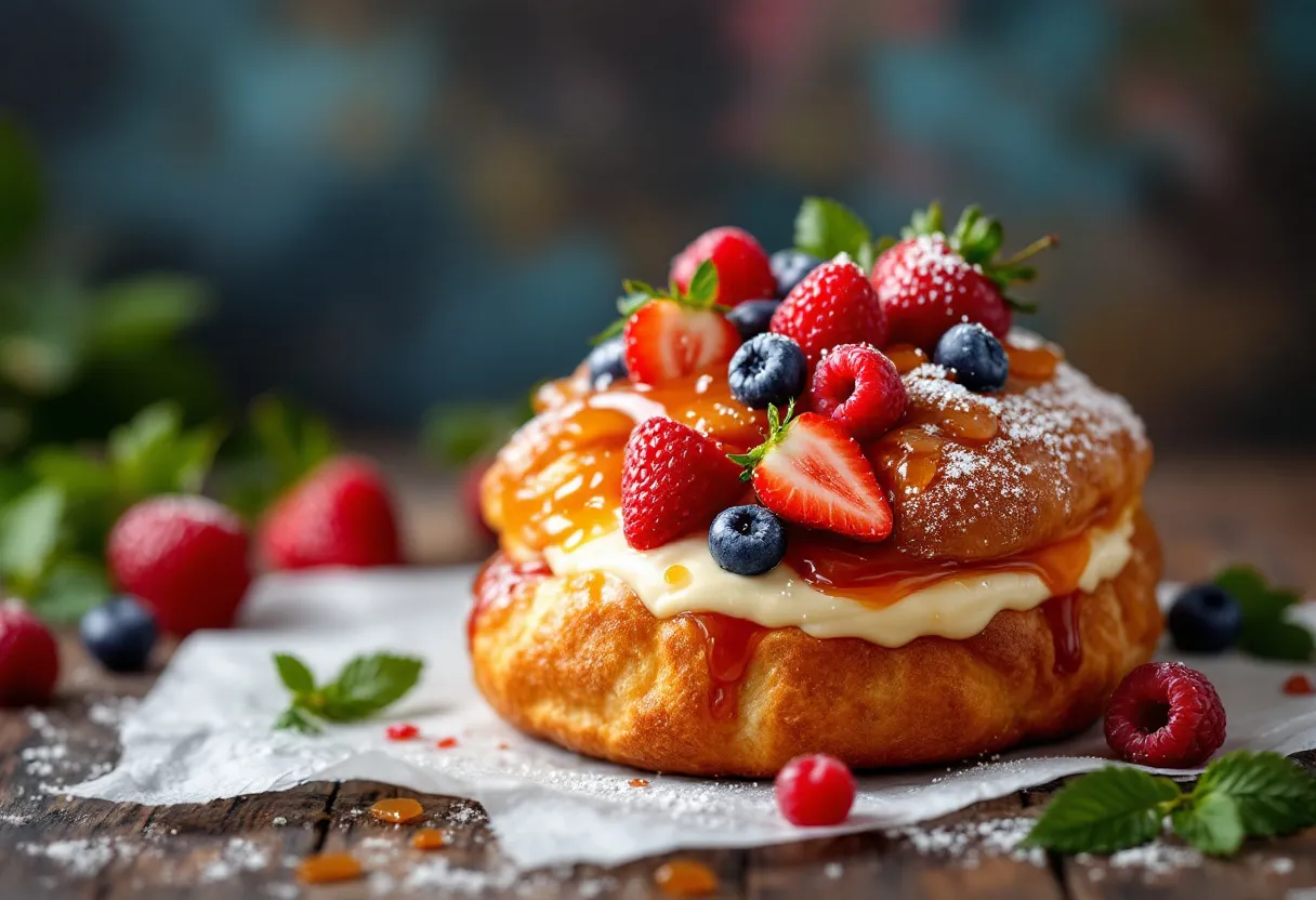 Brioche aux Fruits Rouges recipe image