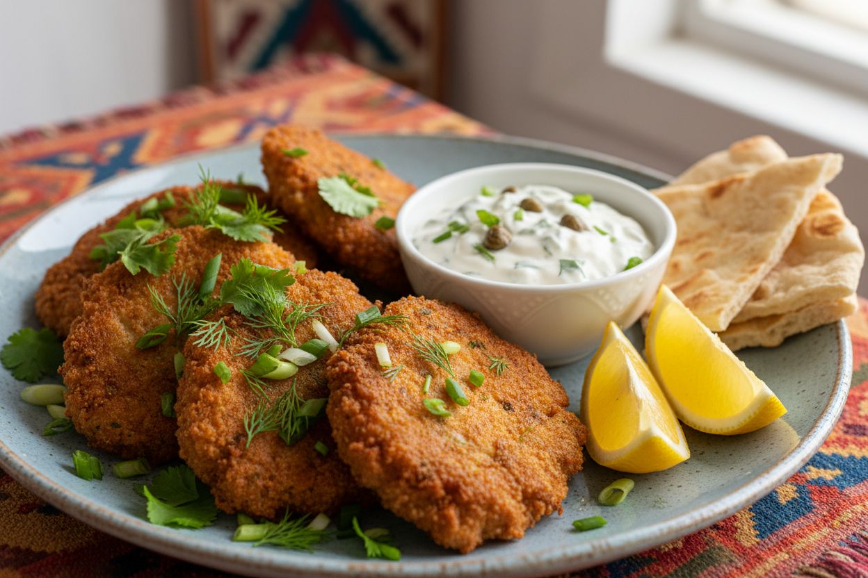 Caspian Zander Fritters recipe image