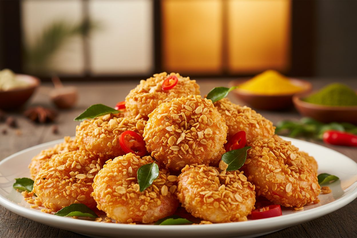 Cereal Prawns recipe image