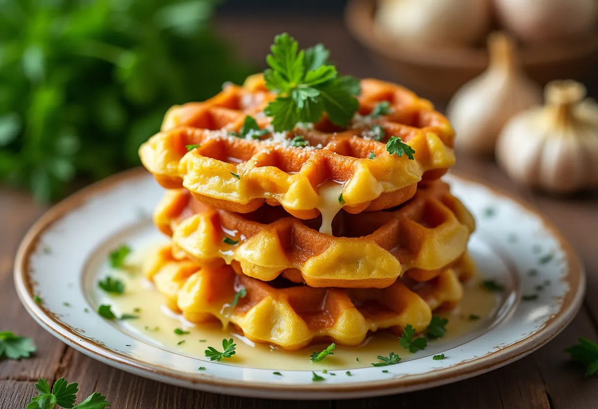 Česnako Skonio Vafliai recipe image