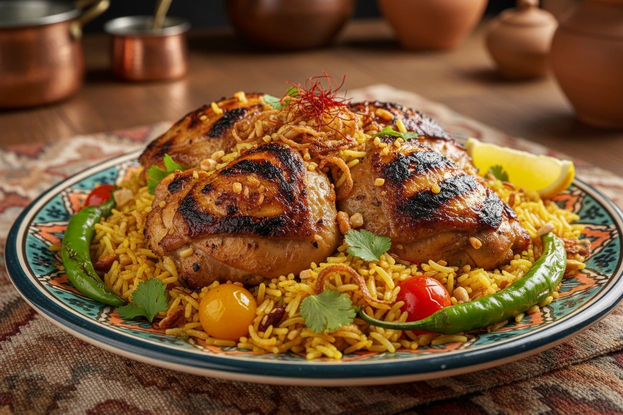 Charred Bahraini Machboos recipe image