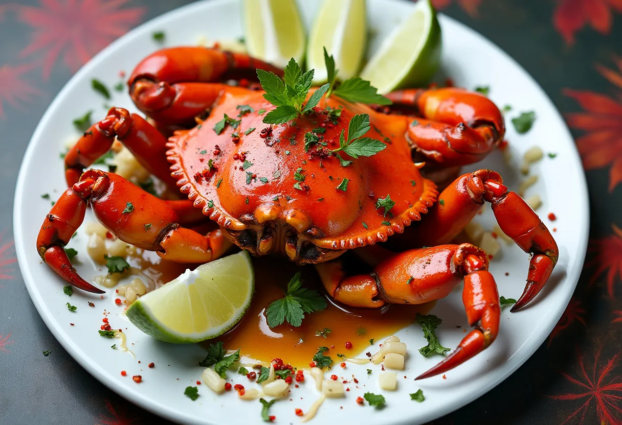 Charred Island Spice Crab recipe image