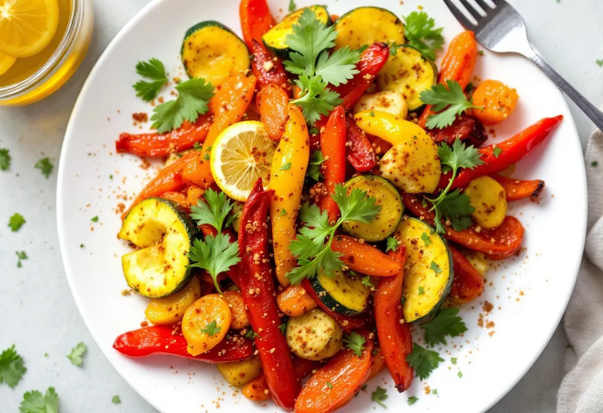Chermoula Roasted Veggies recipe image