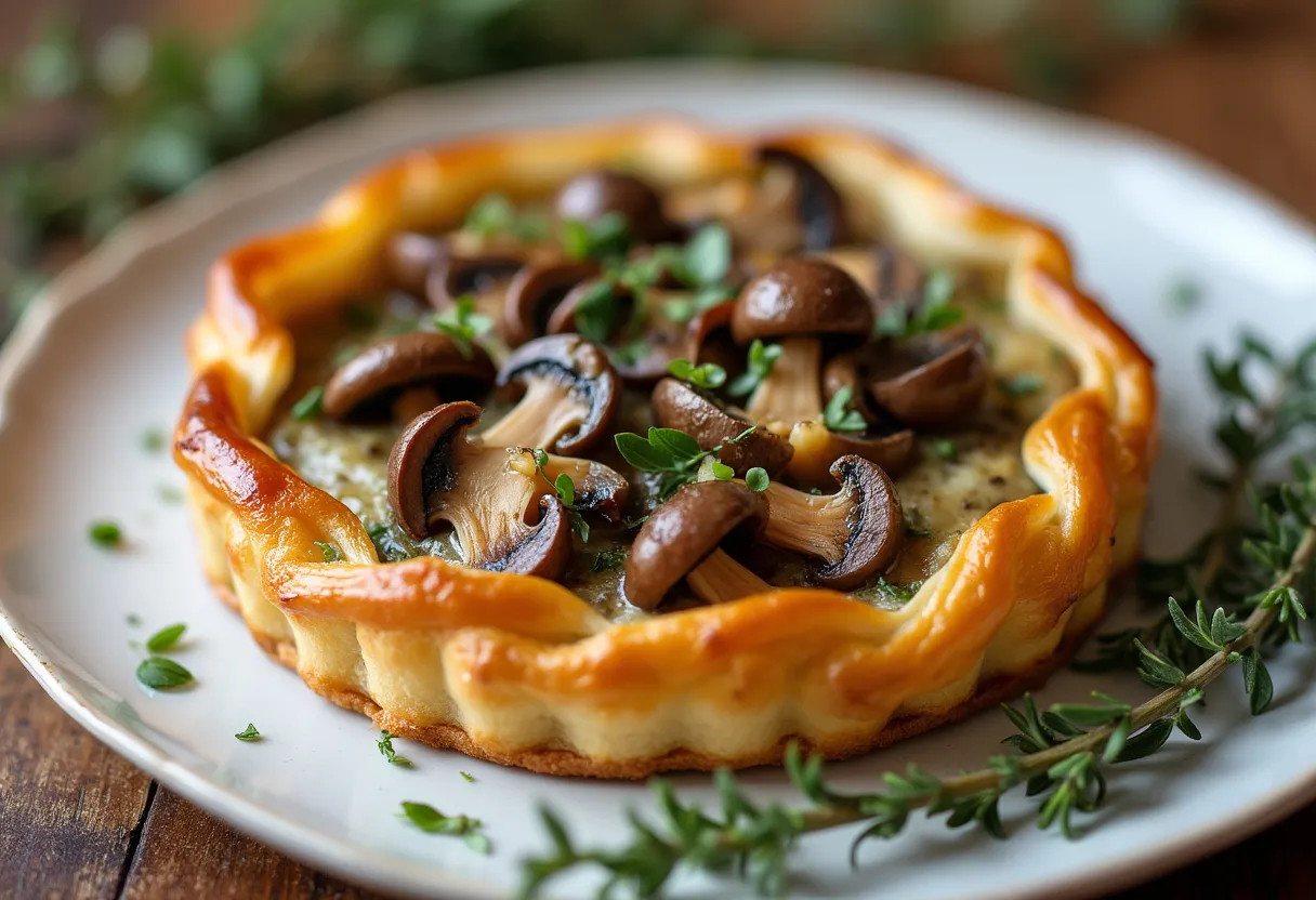 Chèvre-Champignon Tartelet recipe image