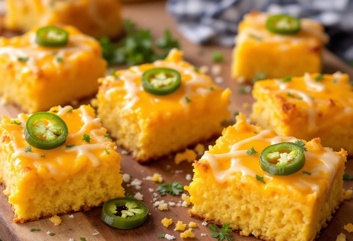 Chicago Cheddar Cornbread Squares