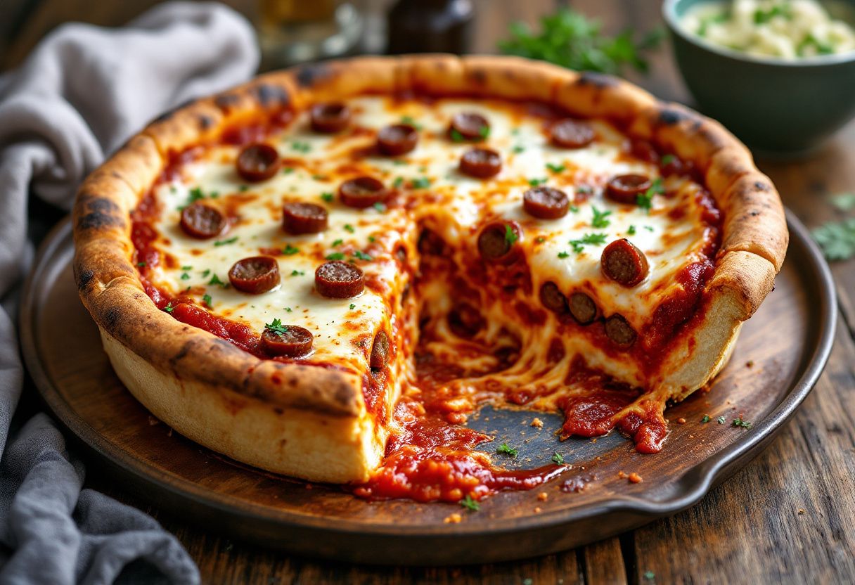 Chicago Deep Dish Pizza Pie recipe image