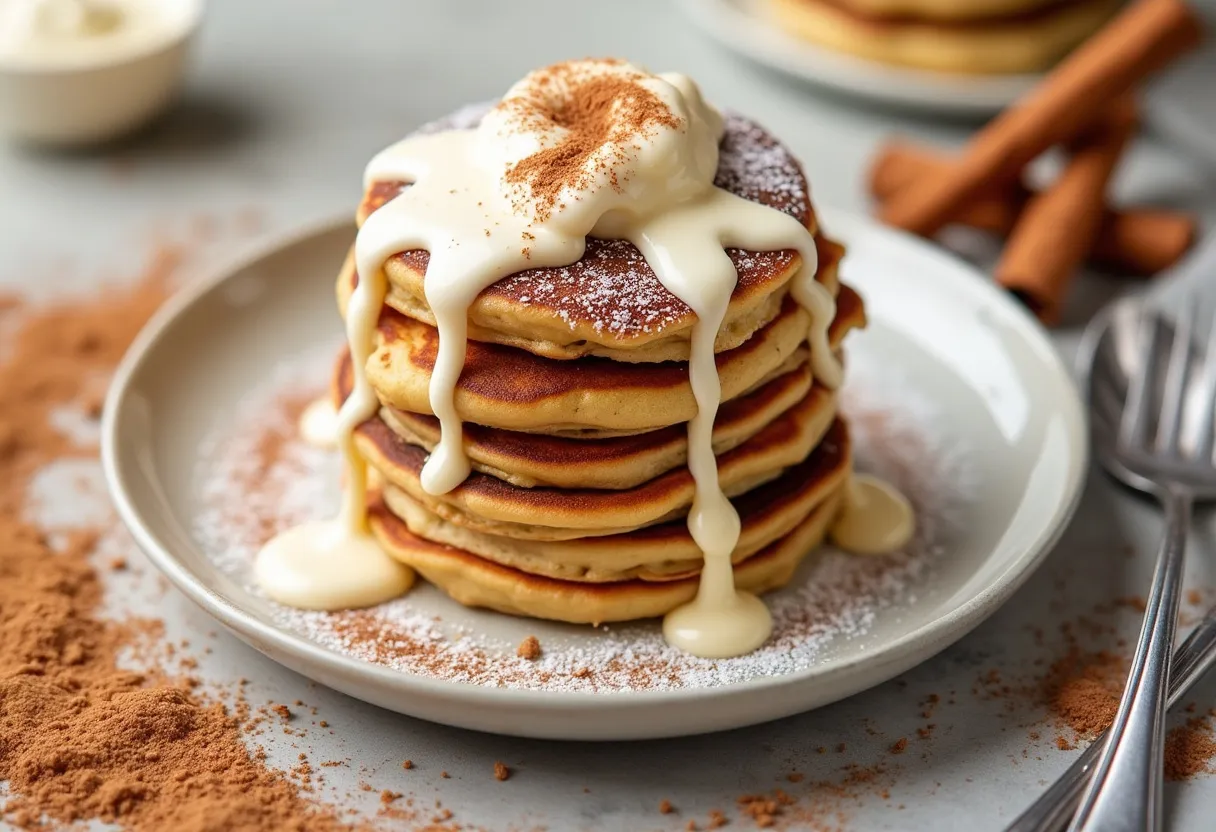 Cinnamon Roll Pancakes recipe image