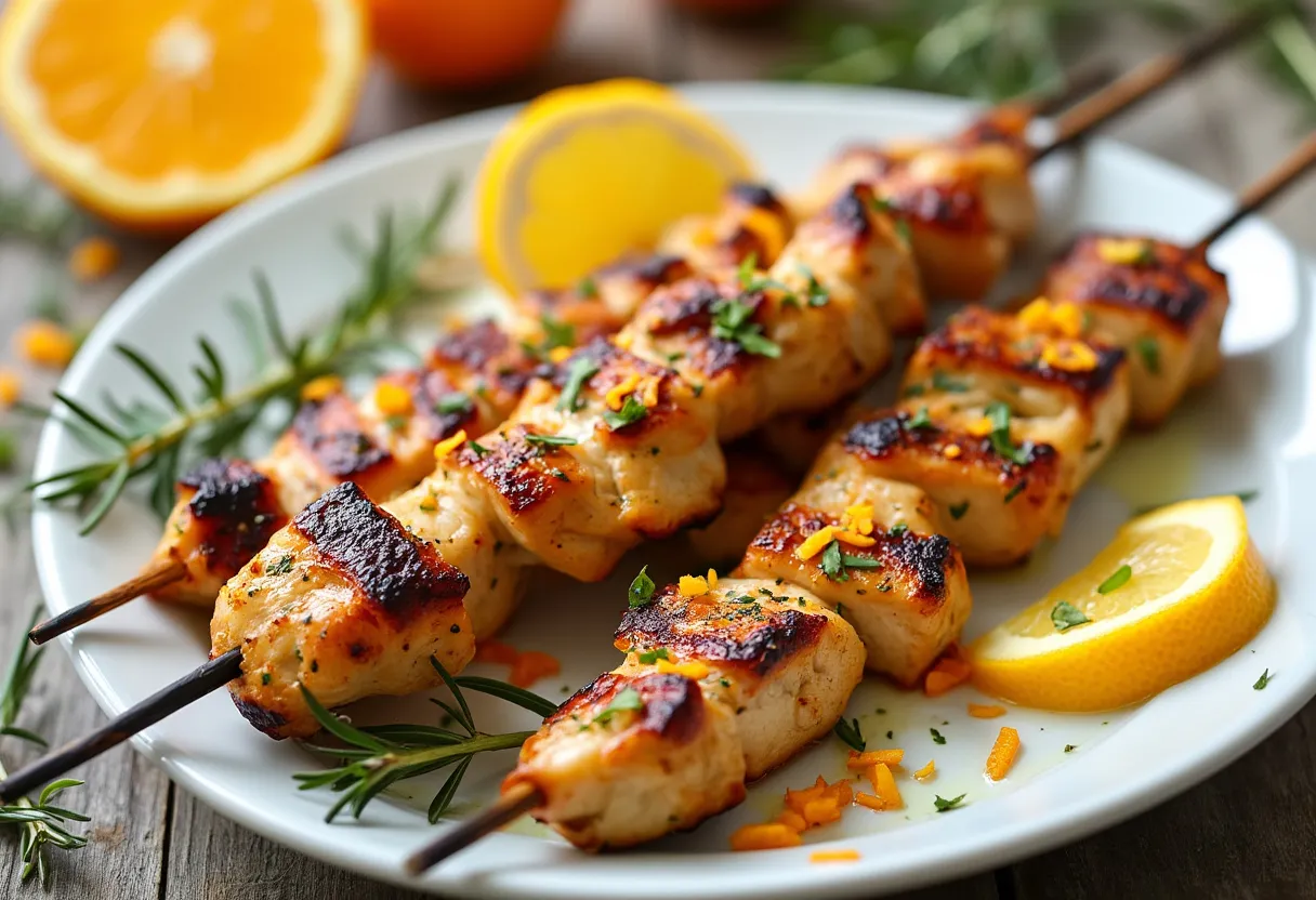 Citrus Herb Chicken Skewers