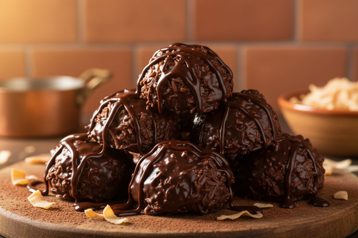 Cocadas Panameñas de Chocolate recipe image