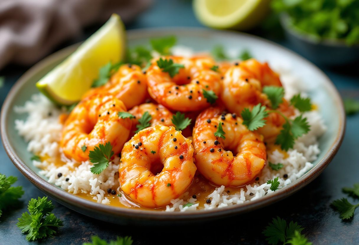 Coconut Pepper Shrimp