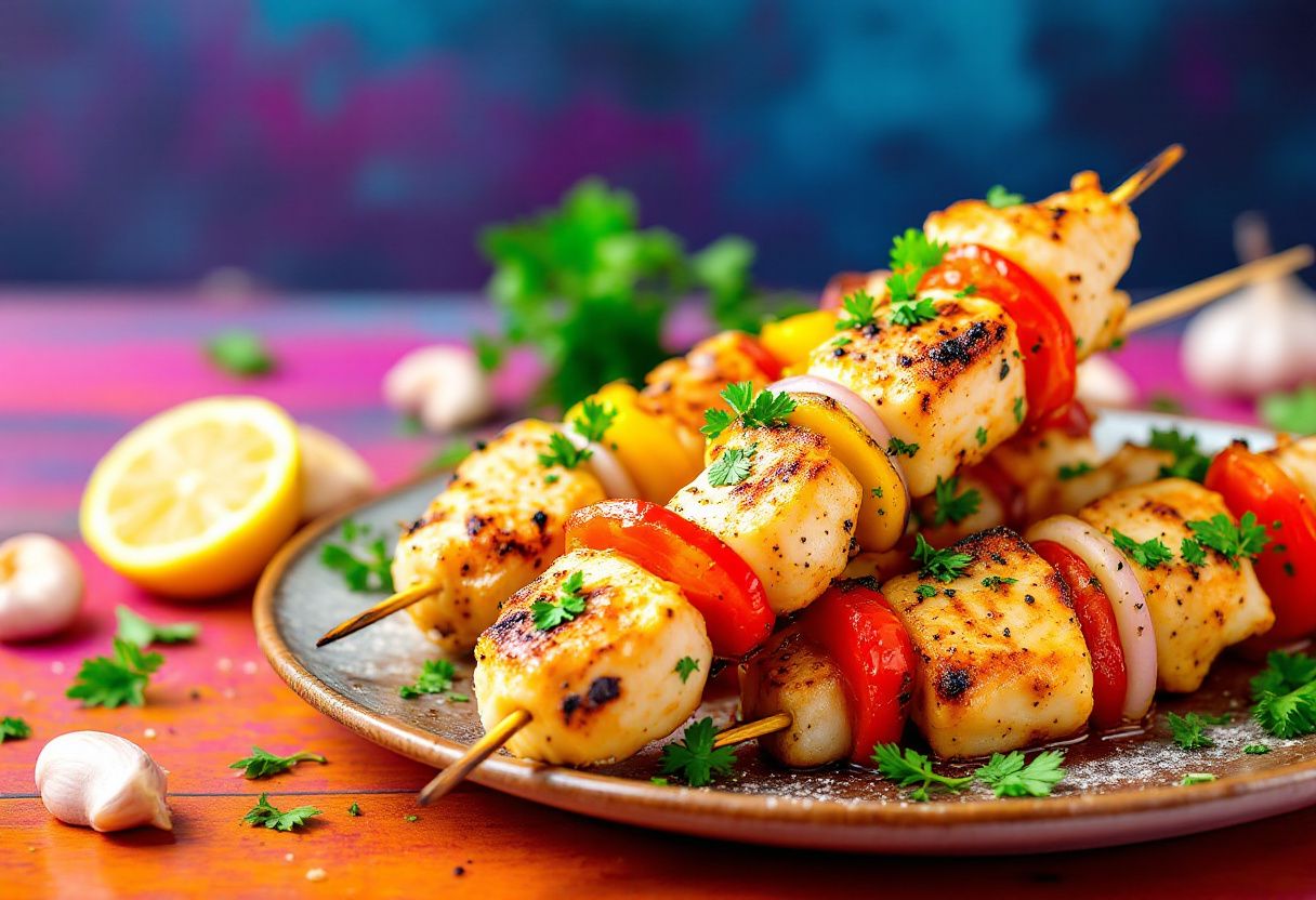 Creole Snapper Skewers