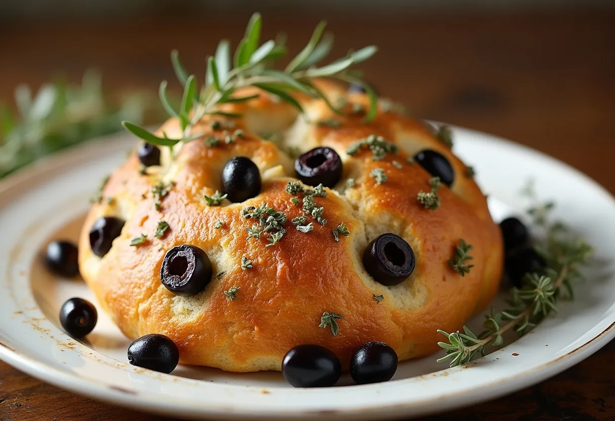 Cretan Olive Bread recipe image