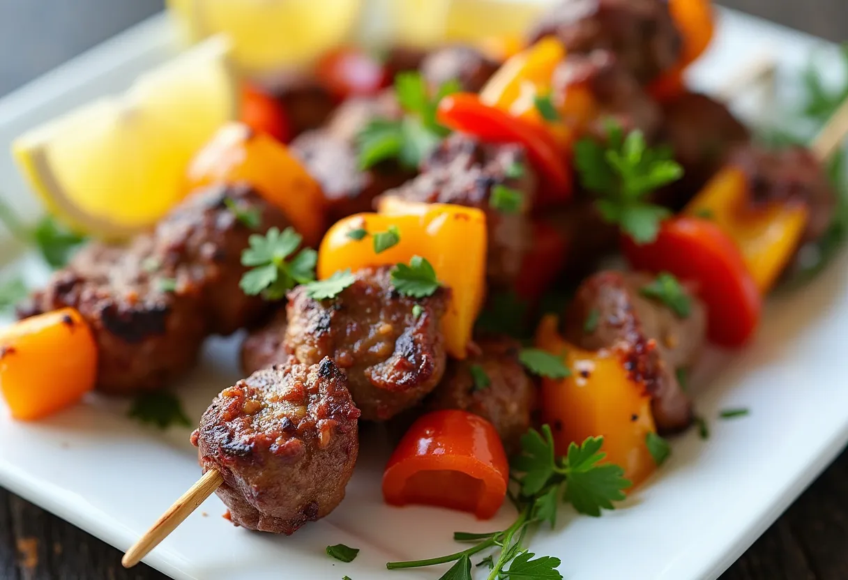 Cypriot Lemon Lamb Skewers