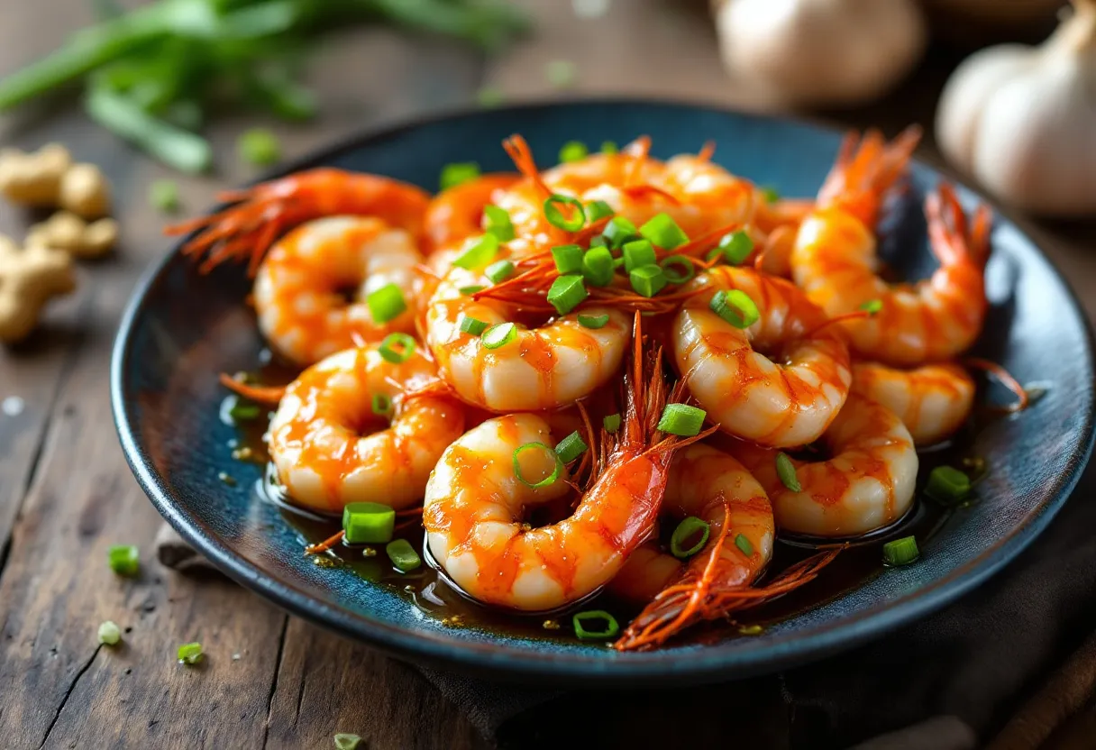 Dragon Well Prawn Medley recipe image