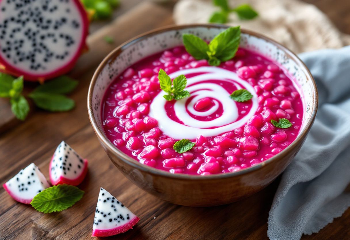 Dragonfruit Congee recipe image