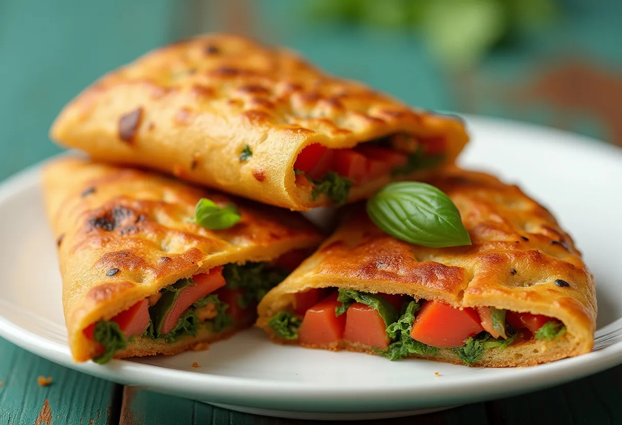 Durban Tomato Basil Roti recipe image
