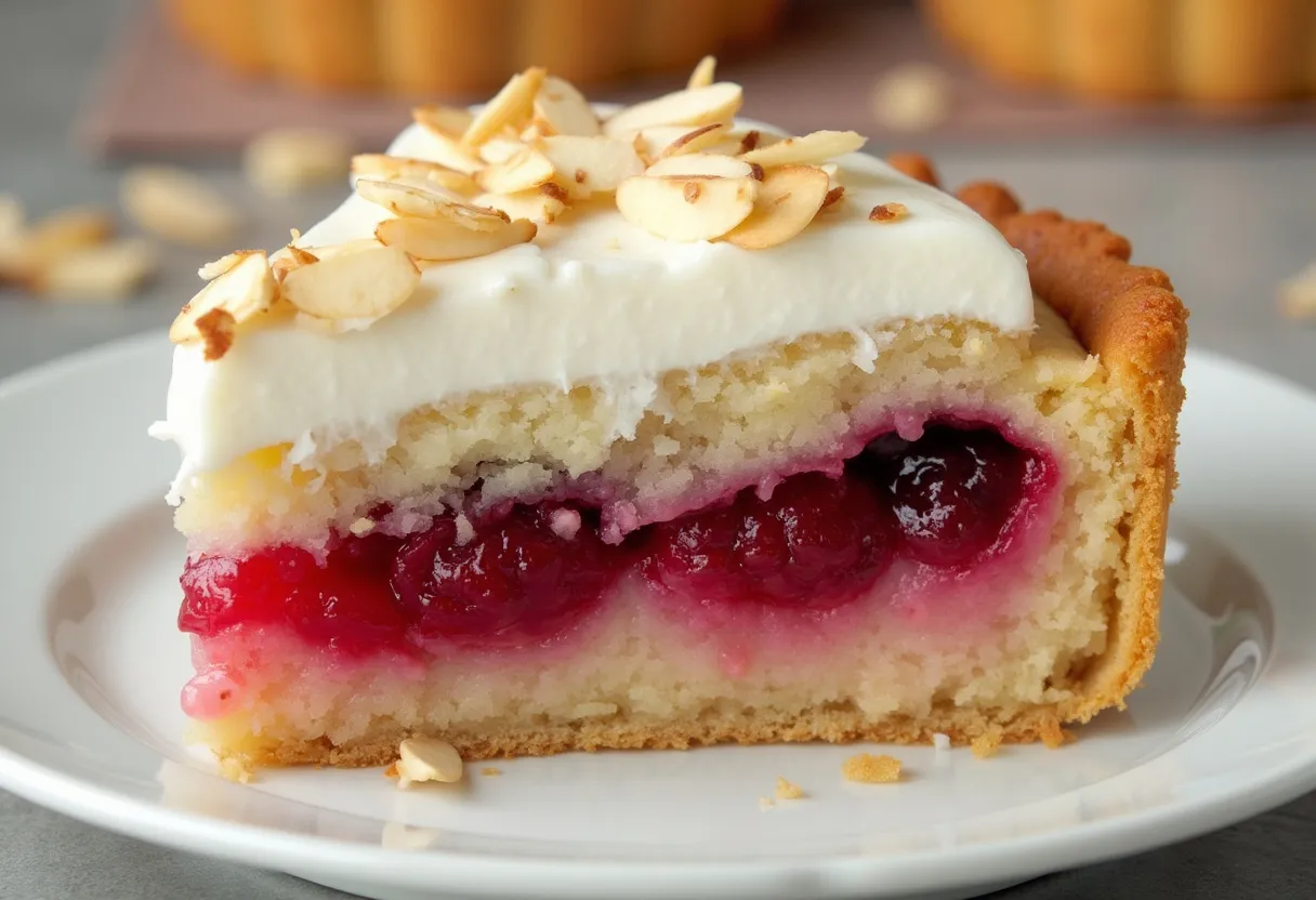 Frosted Bakewell Tart recipe image