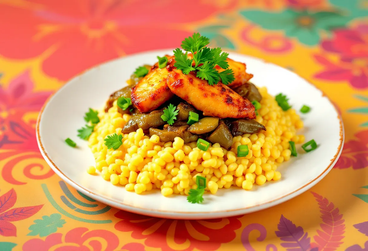 Fungee with Saltfish recipe image