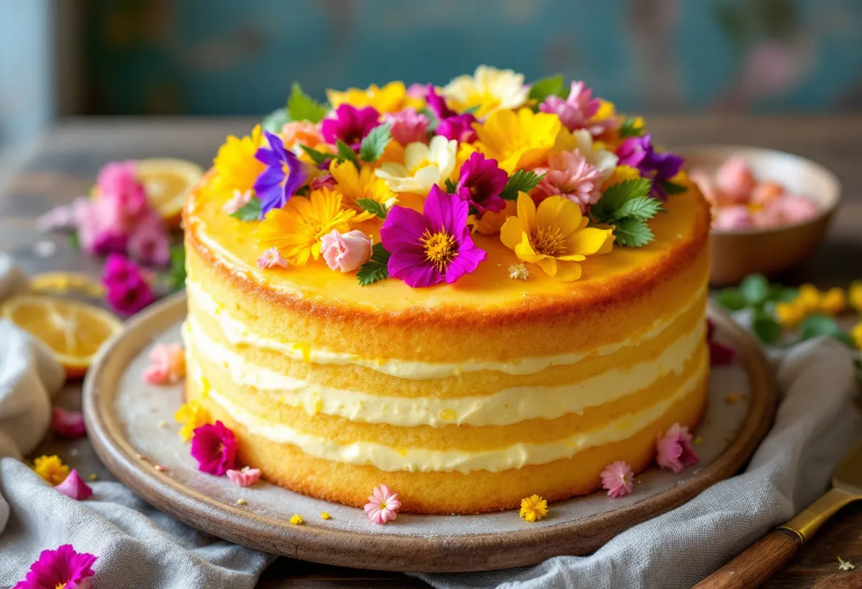 Golden Blossom Cake