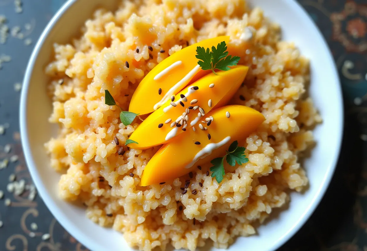 Golden Mango Sticky Rice recipe image