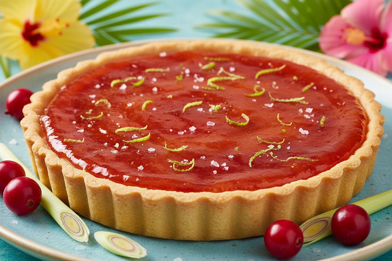 Guavaberry Lemongrass Tart recipe image