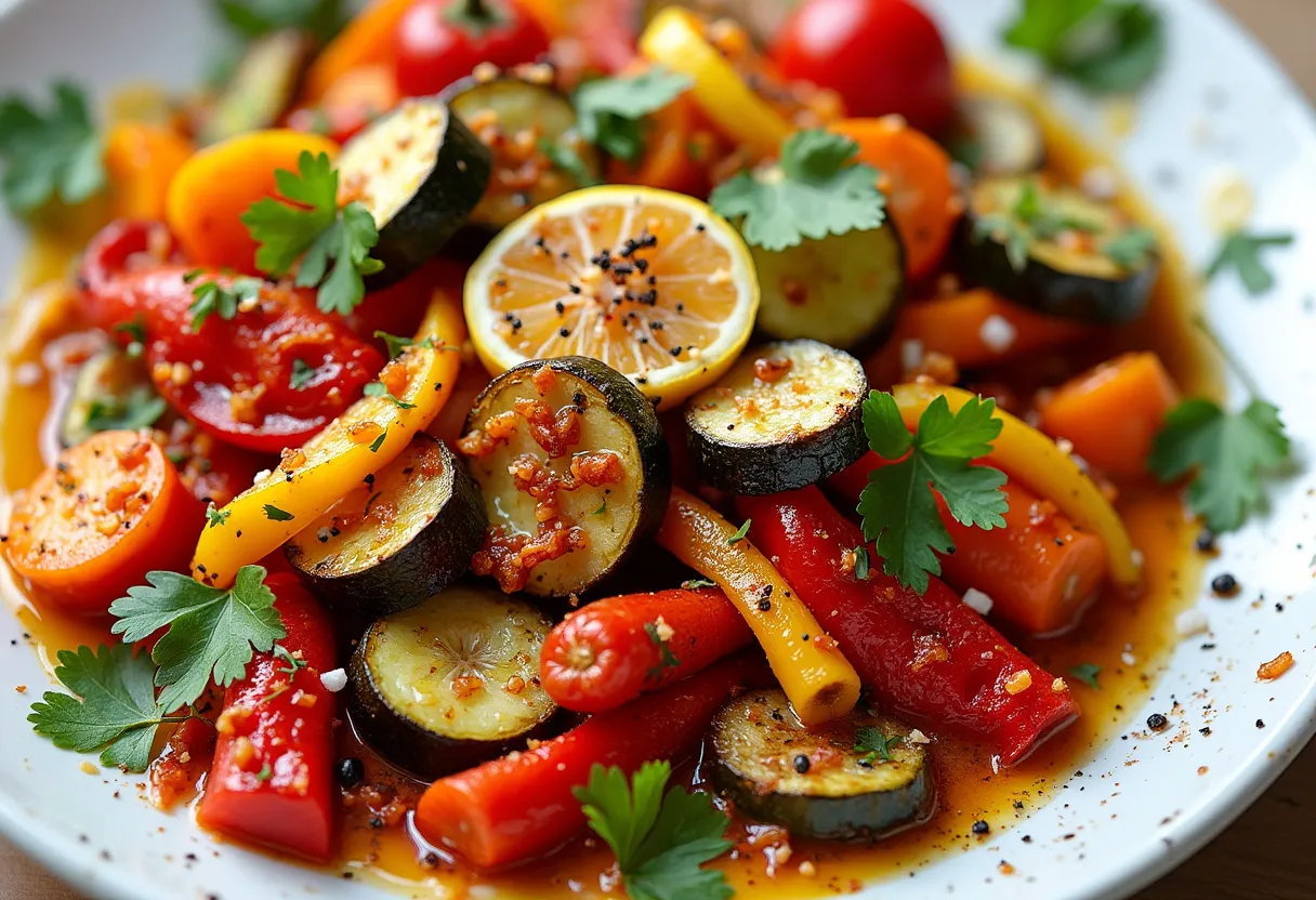 Harissa Roasted Vegetables