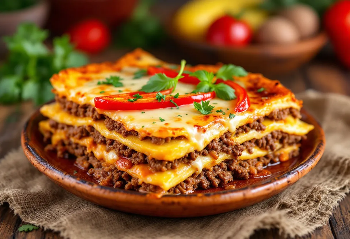 Honduran Plantain Lasagna recipe image