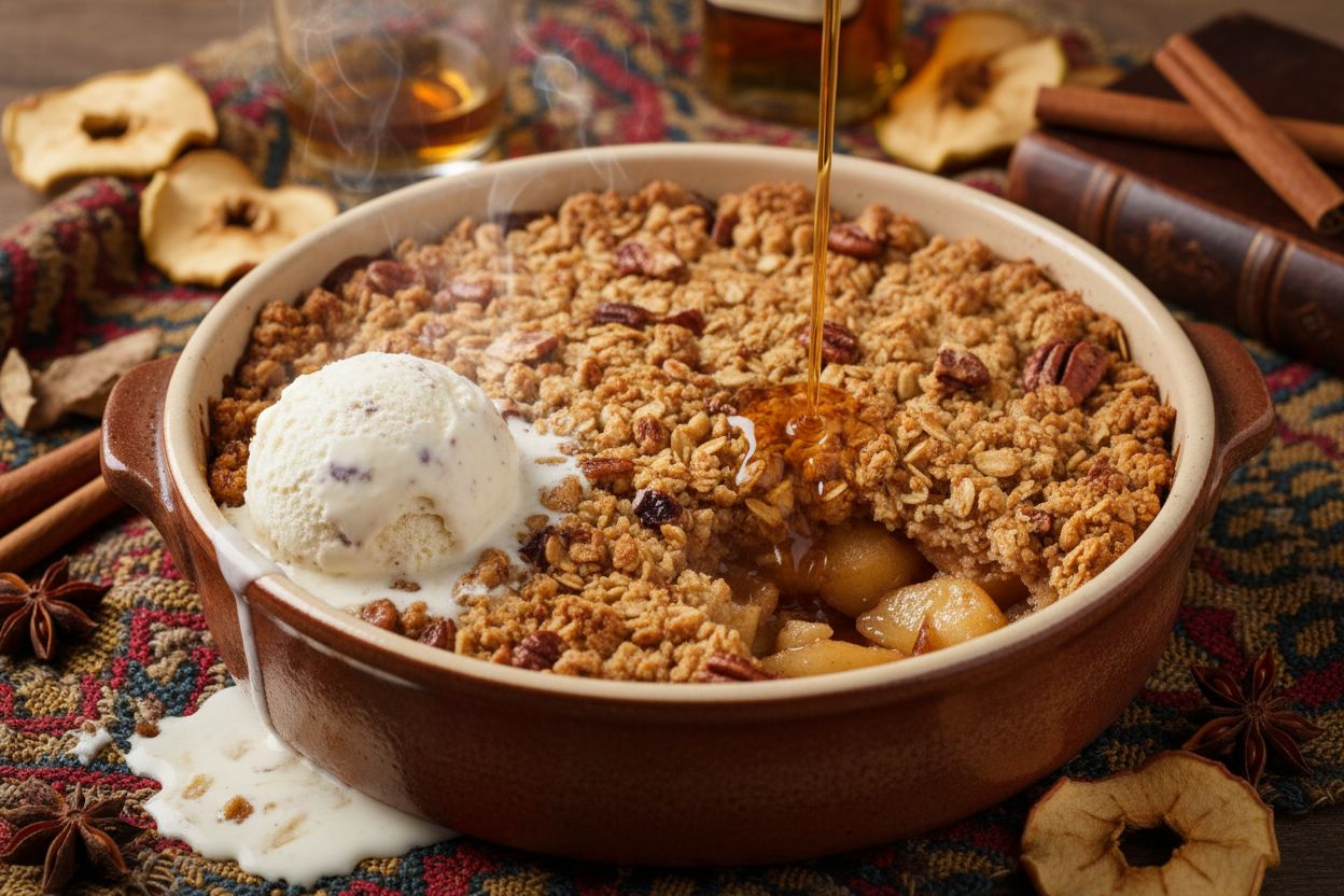 Irish Whiskey Apple Crumble