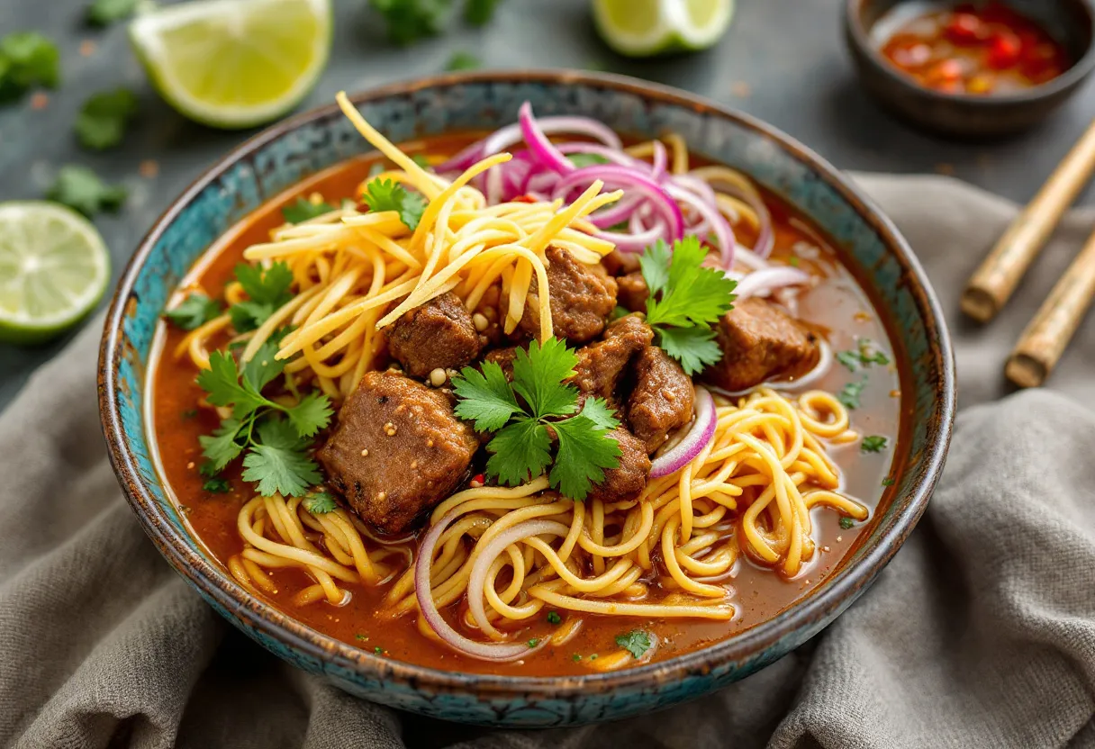 Kao Soy Nua recipe image