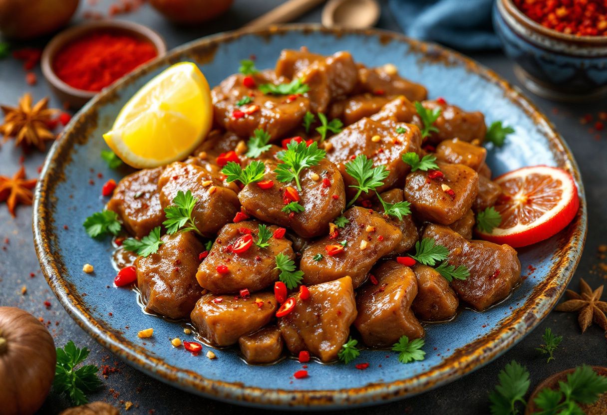 Kebda Mchermla recipe image