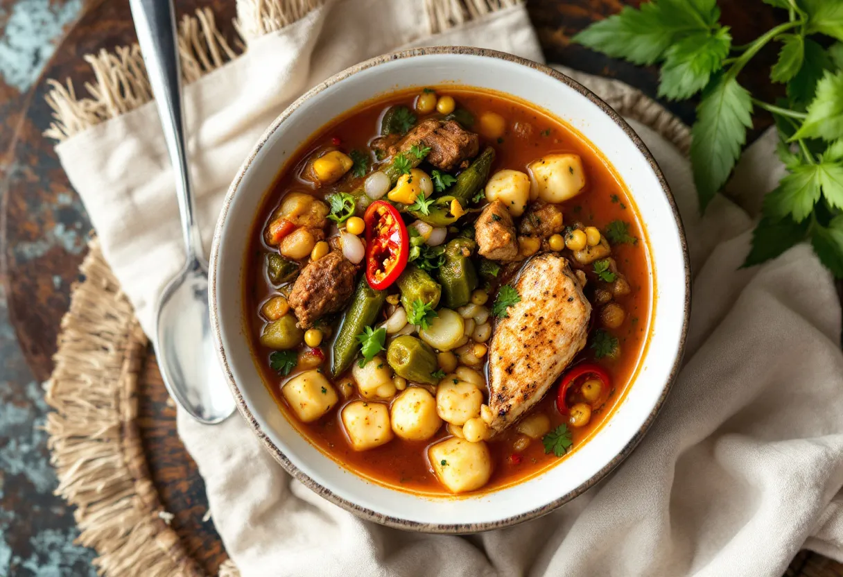 Liberian Fufu and Pepper Soup recipe image
