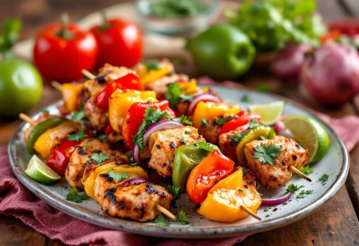 Lime Sampa Skewers recipe image