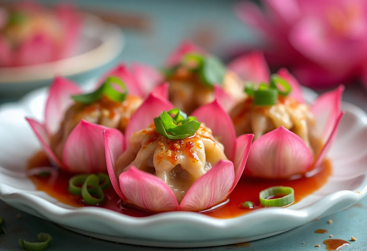 Lotus Petal Dumplings recipe image