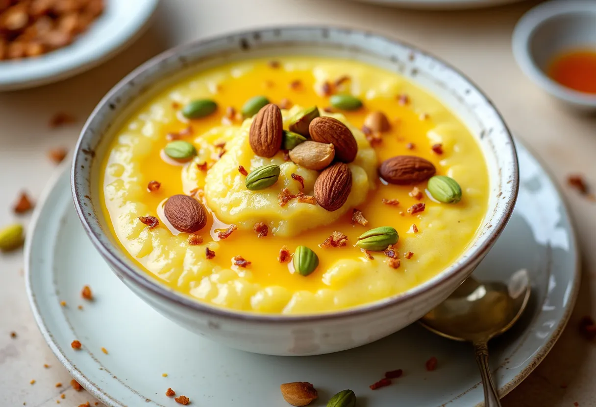 Luscious Saffron Kheer recipe image