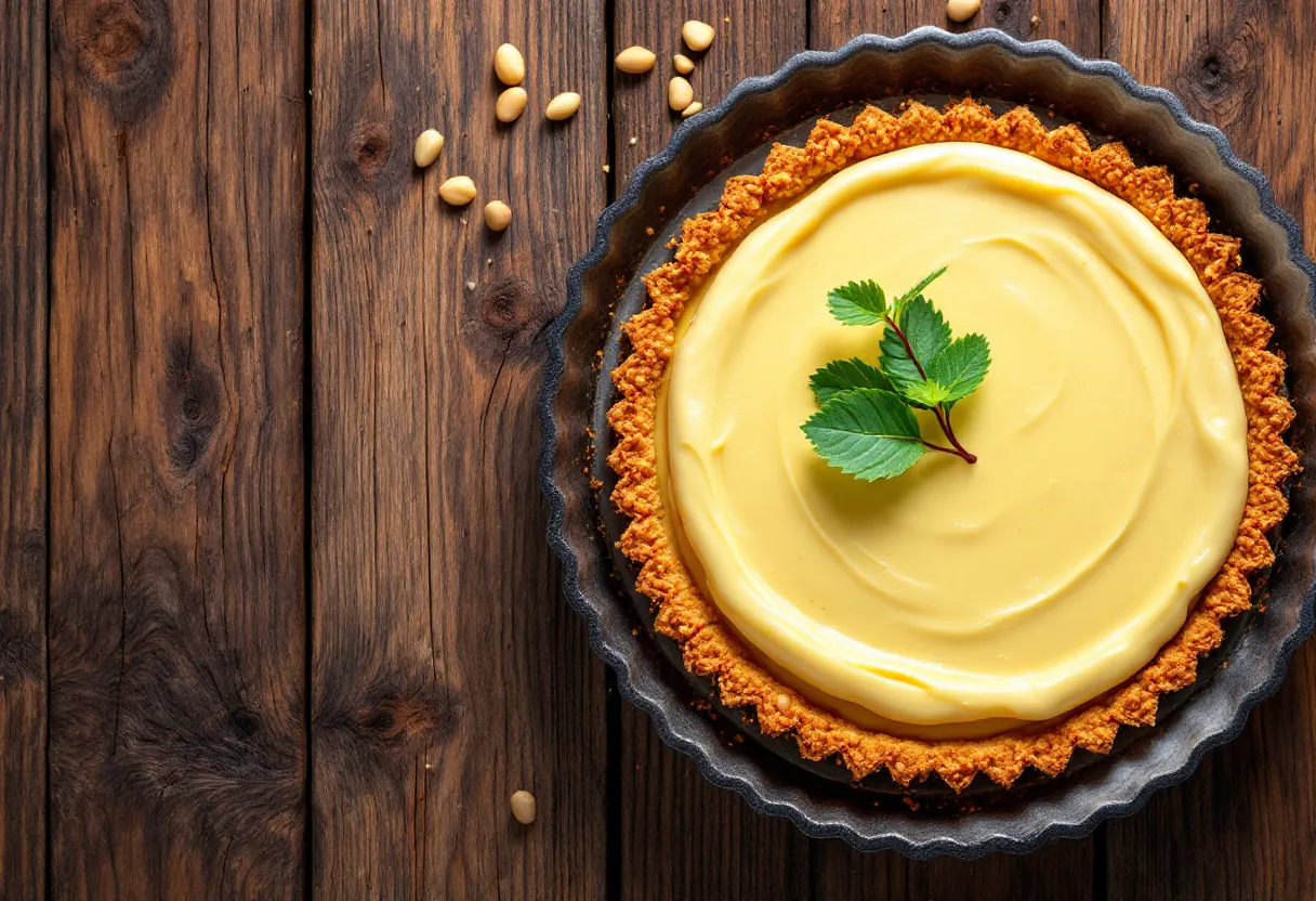 Macadamia Eucalyptus Tart recipe image