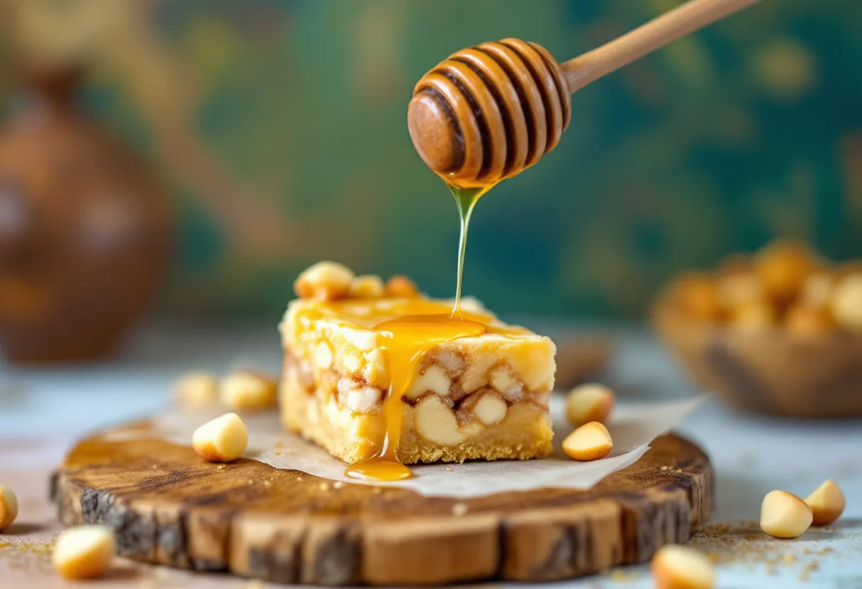 Macadamia Honey Slice recipe image