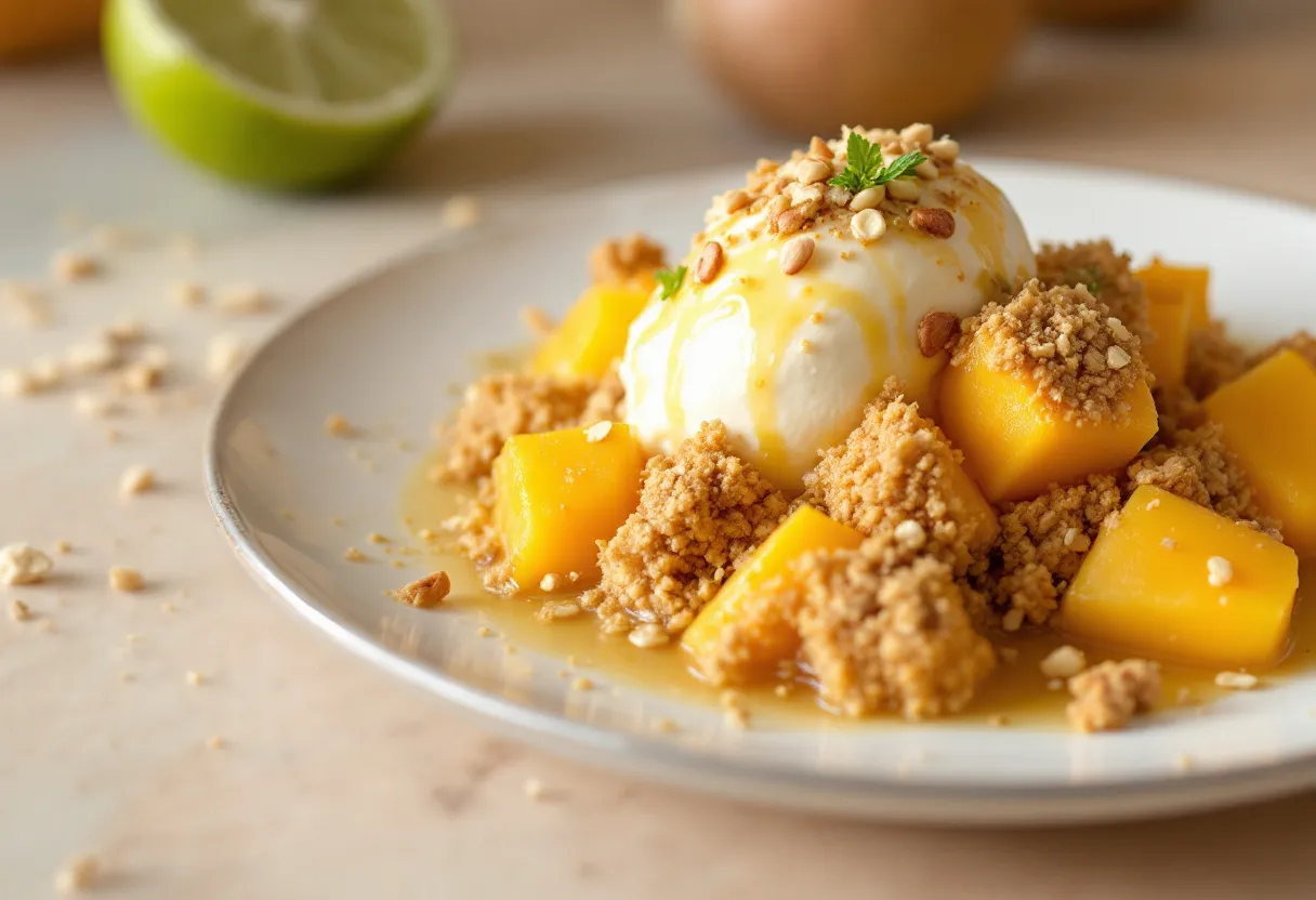 Mango Puddle Crumble recipe image