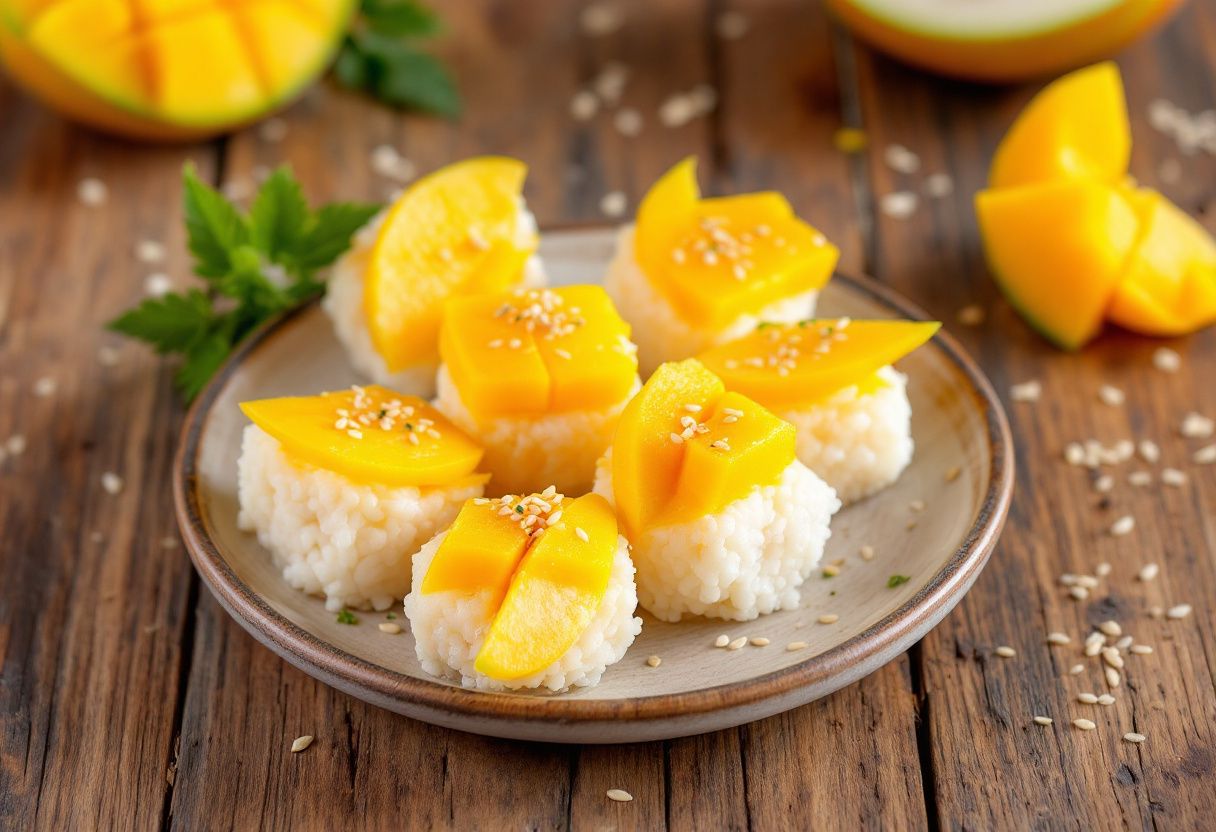 Mango Sticky Rice Bites