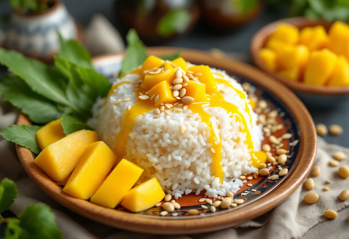Mango Sticky Rice Treat recipe image