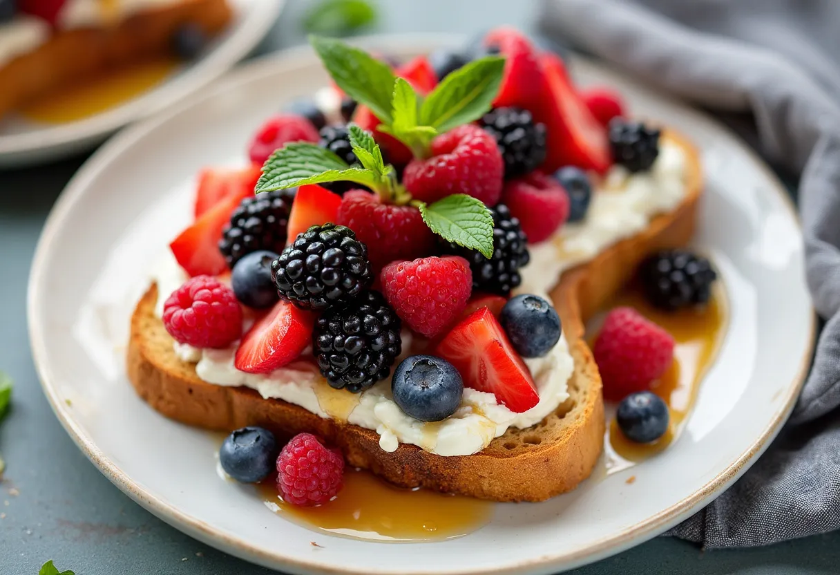 Maple Berry Tartine recipe image