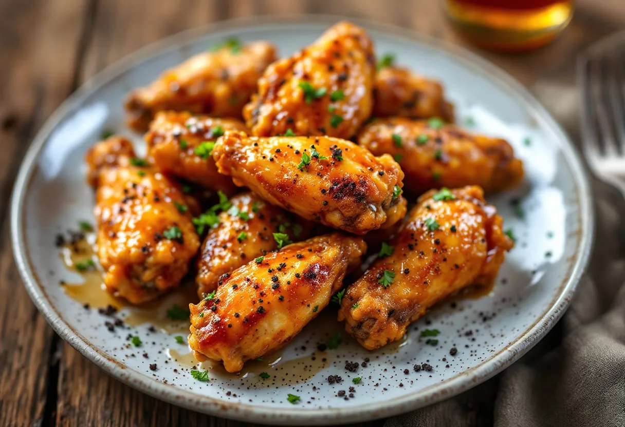 Maple Pepper Chicken Wings recipe image