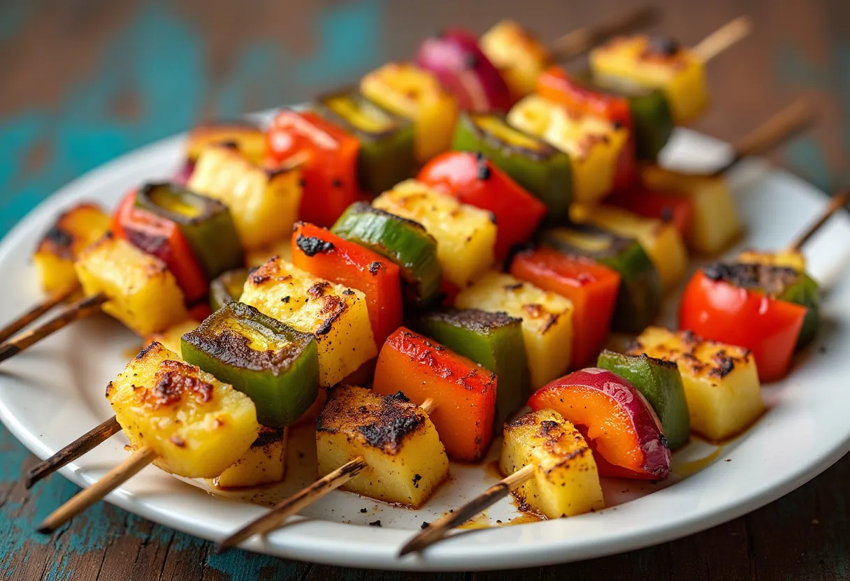 Masala Pineapple Skewers